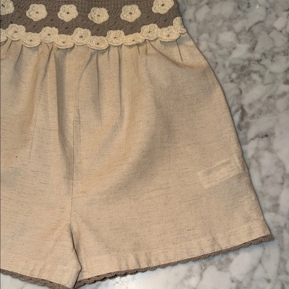 NWOT Zara Kids Beige and Brown Floral Romper 4Y - Picture 5 of 9